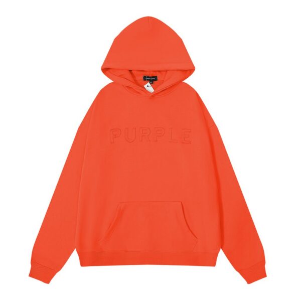 Purple Brand Orange Embossed Logo Hoodie OKZY20261408