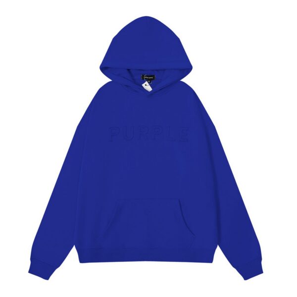 Purple Brand Blue Embossed Logo Hoodie OKZY20261409