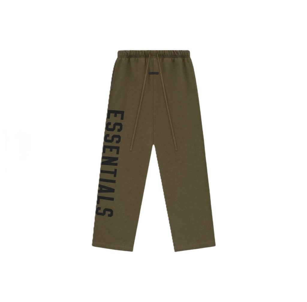 Essentials Olive Black Side Logo Sweatpants OKZY2026140