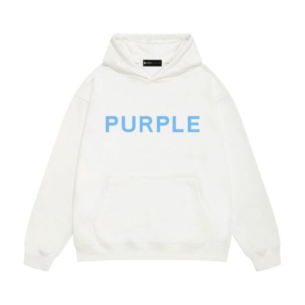 Purple Brand White Light Blue Print Logo Hoodie OKZY20261415