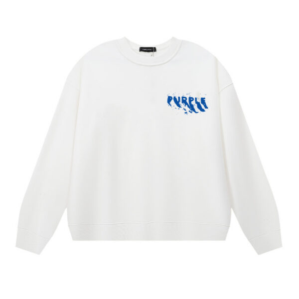 Purple Brand Splash Logo Crewneck Sweatshirt White OKZY20261426