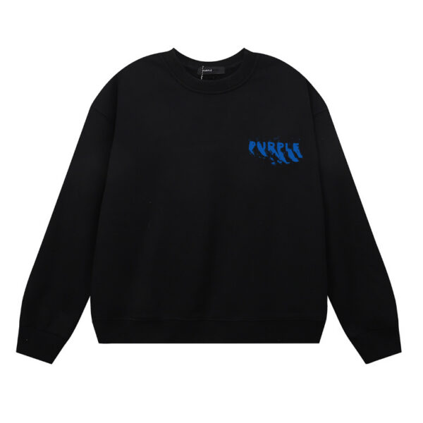 Purple Brand Splash Logo Crewneck Sweatshirt Black OKZY20261427