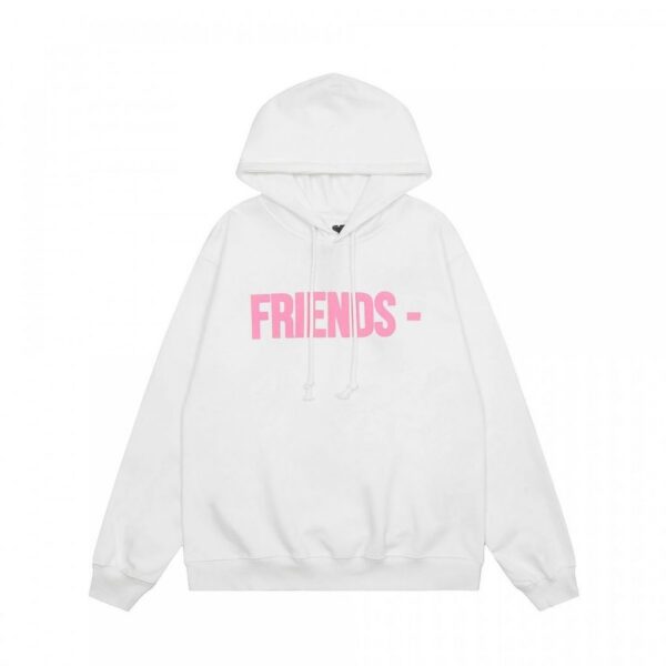 VLONE FRIENDS Pink Logo Hoodie White OKZY20261441