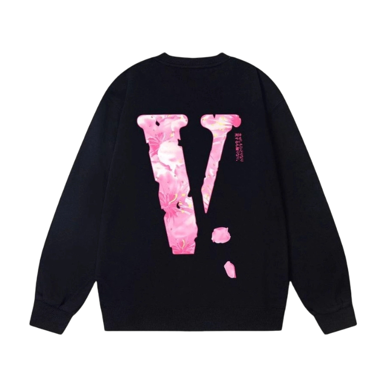 VLONE Cherry Blossom FRIENDS Long Sleeve Tee Black OKZY20261450