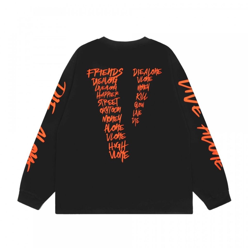 VLONE Graffiti Sleeve Long Sleeve Tee Black OKZY20261455