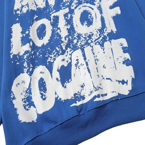 Cough Syrup Splash Graphic Hoodie Blue OKZY20261459