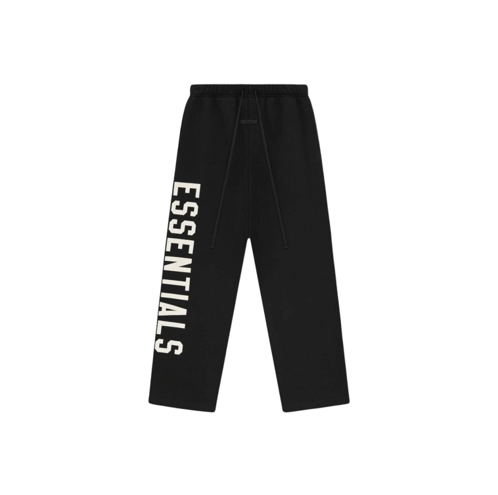 Essentials Black Side Logo Wide Sweatpants OKZY2026145