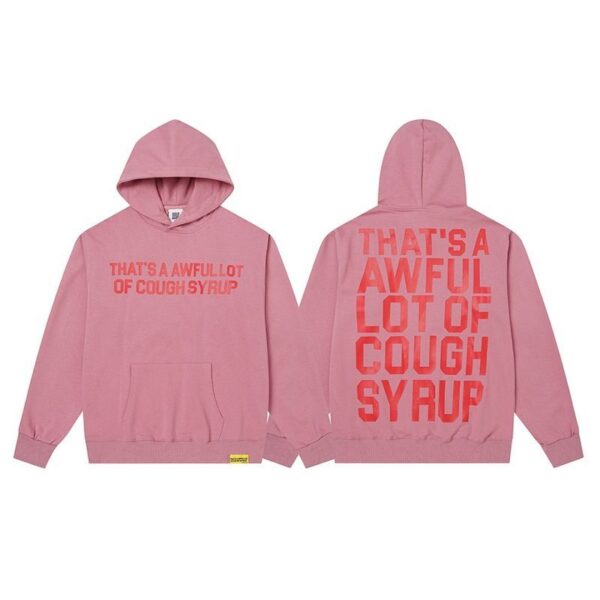 Cough Syrup Text Hoodie Dusty Pink OKZY20261463
