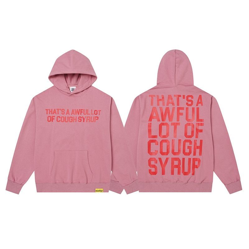 Cough Syrup Text Hoodie Dusty Pink OKZY20261463