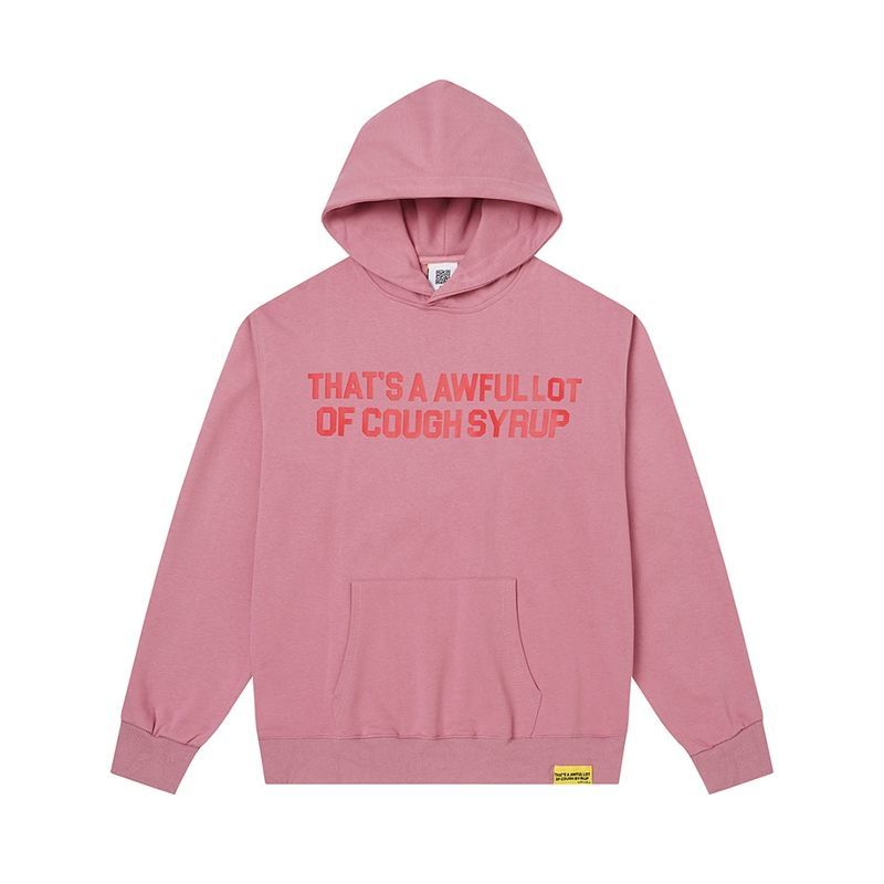 Cough Syrup Text Hoodie Dusty Pink OKZY20261463