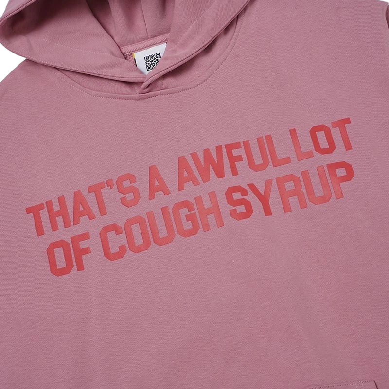 Cough Syrup Text Hoodie Dusty Pink OKZY20261463
