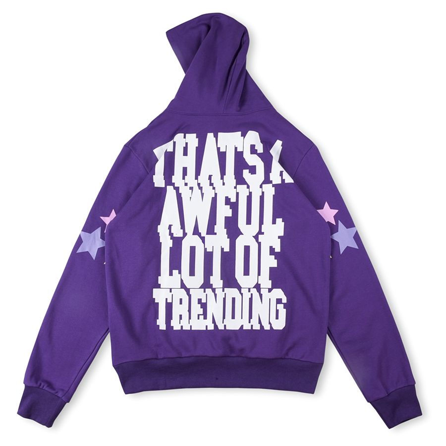Cough Syrup Cartoon Bear Hoodie Purple OKZY20261464