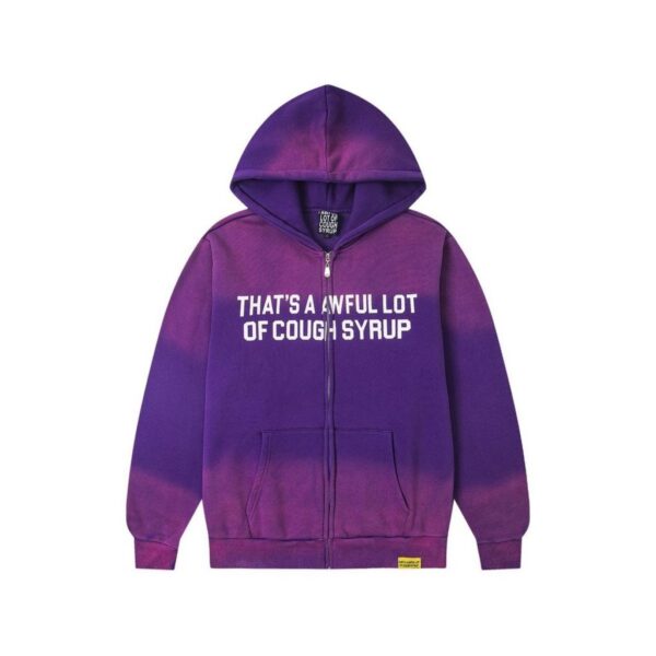 Cough Syrup Gradient Zip Hoodie Purple OKZY20261465