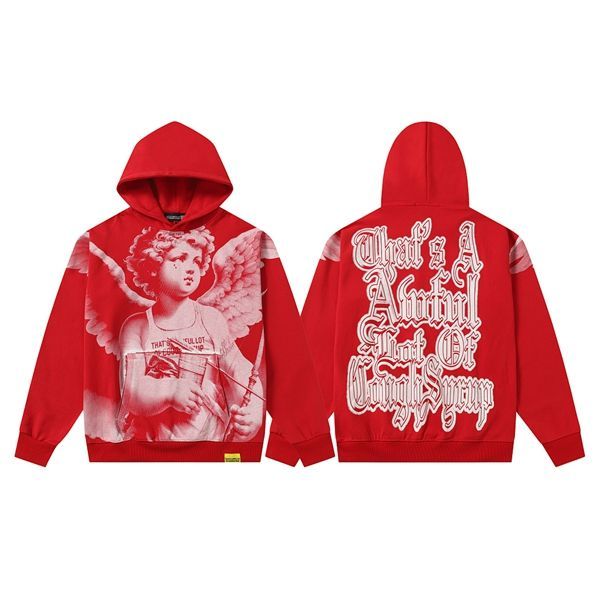 Cough Syrup Angel Portrait Hoodie Red OKZY20261468