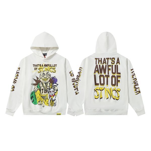 Cough Syrup Cartoon Buddha Hoodie White OKZY20261469