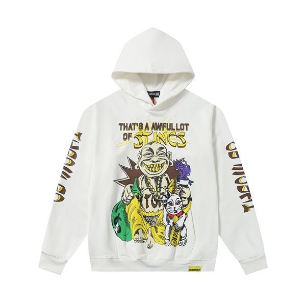Cough Syrup Cartoon Buddha Hoodie White OKZY20261469