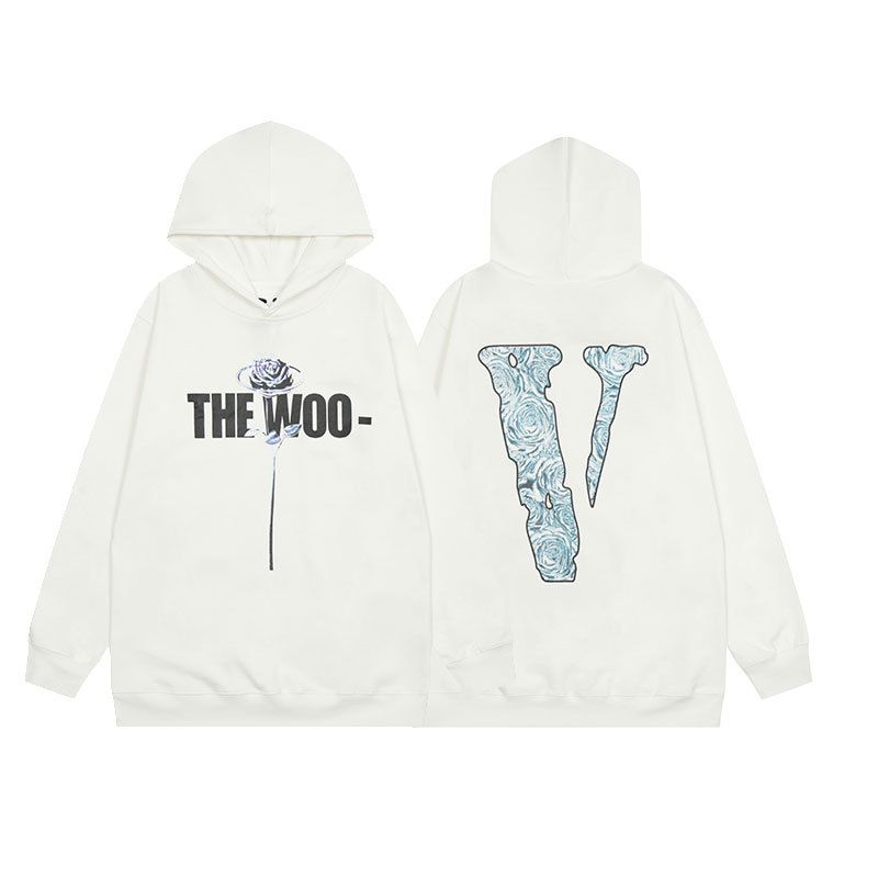 VLONE The Woo Rose V Hoodie Off White OKZY20261472