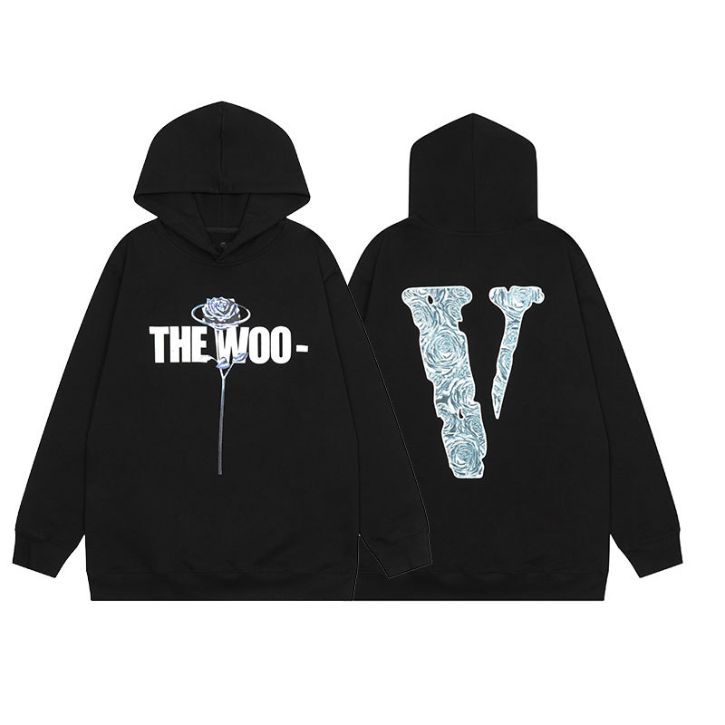VLONE The Woo Rose V Hoodie Black OKZY20261473