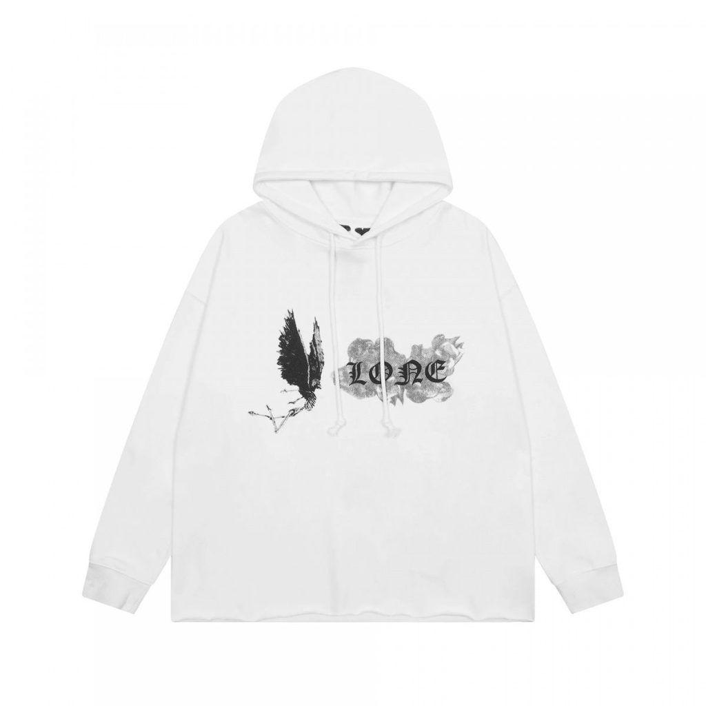 VLONE Smoke Angel V Hoodie White OKZY20261474