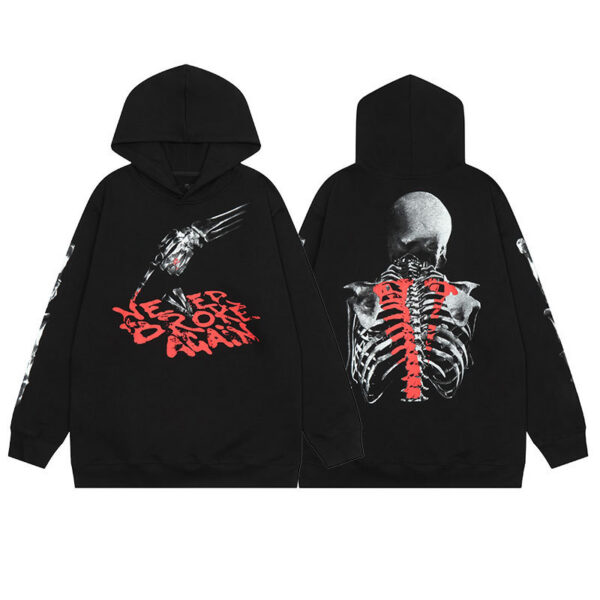VLONE Skeleton Never Broke Again Hoodie Black OKZY20261475
