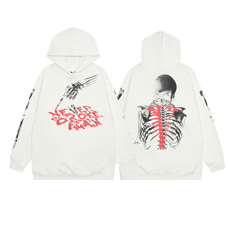 VLONE Skeleton Never Broke Again Hoodie Off White OKZY20261476