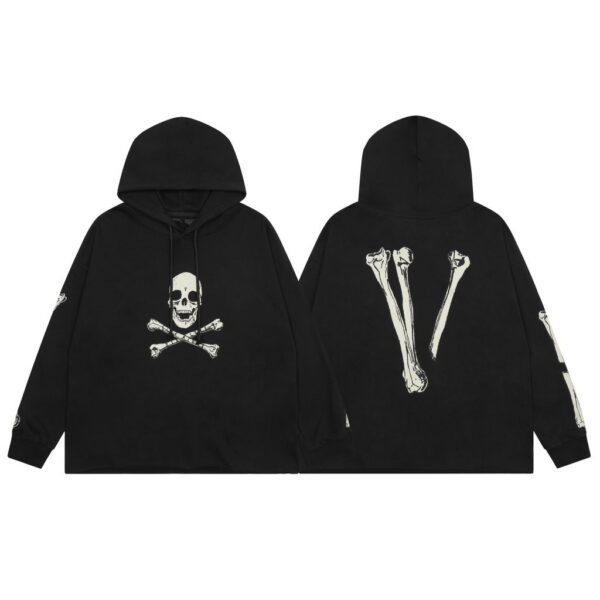 VLONE Skull Crossbone V Hoodie Black OKZY20261478