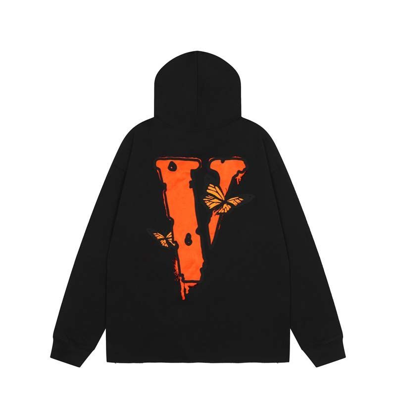 VLONE Legends Never Die Butterfly V Hoodie Black OKZY20261480