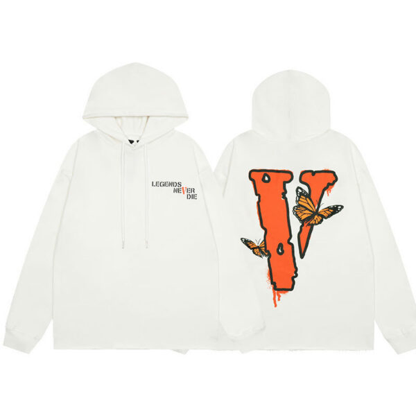 VLONE Legends Never Die Butterfly V Hoodie White OKZY20261481
