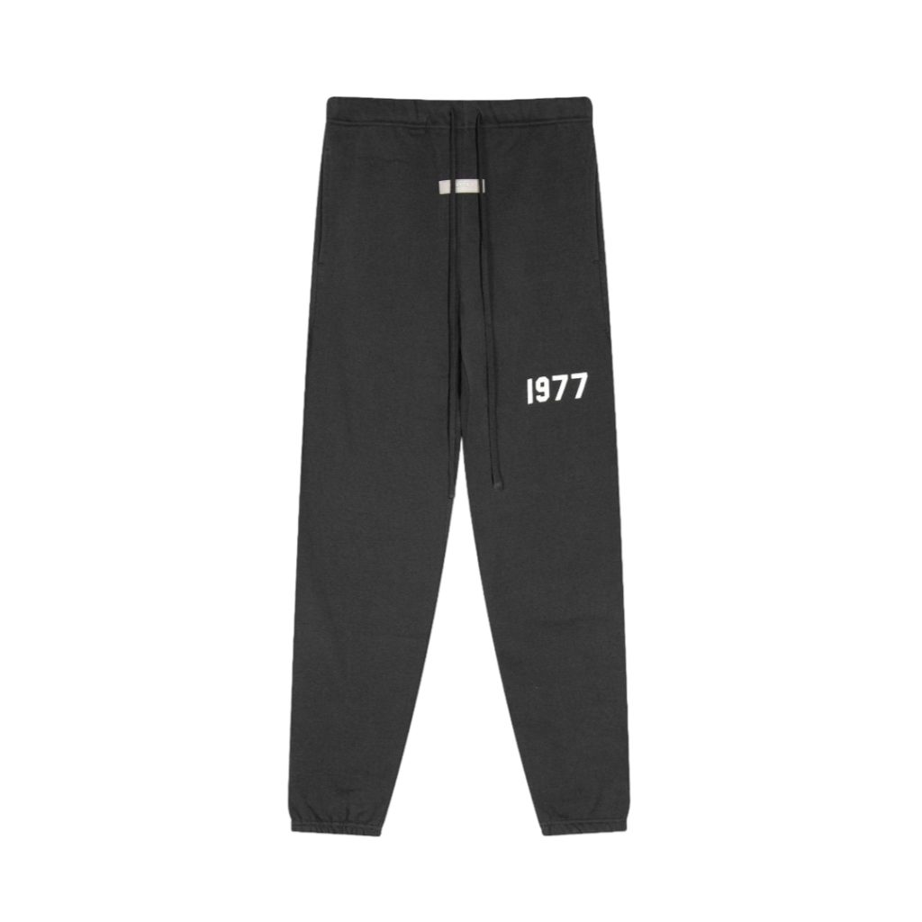 Essentials Black 1977 Logo Sweatpants OKZY2026148