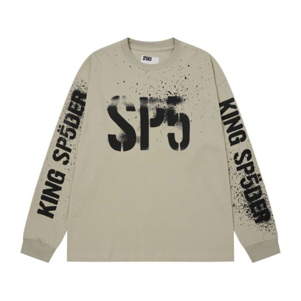 Sp5der King Sp5der Splash Print Long Sleeve T-Shirt OKZY20261493