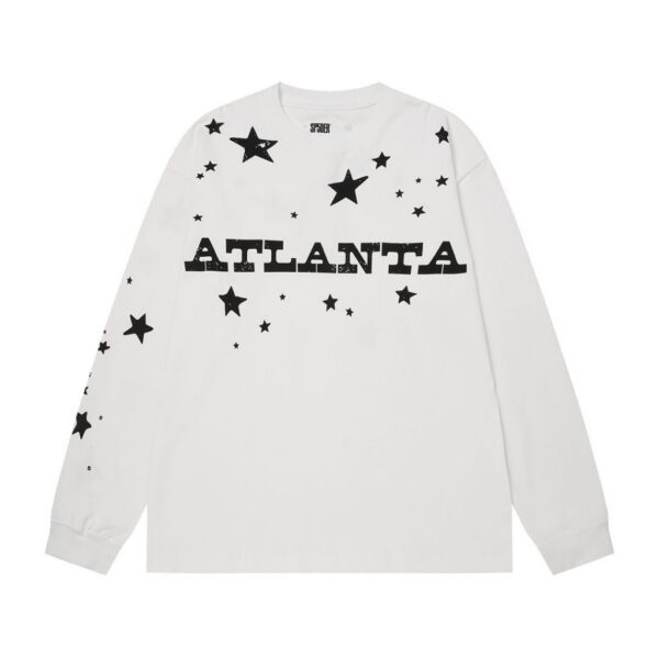 Sp5der Atlanta Black Star Long Sleeve T-Shirt OKZY20261495