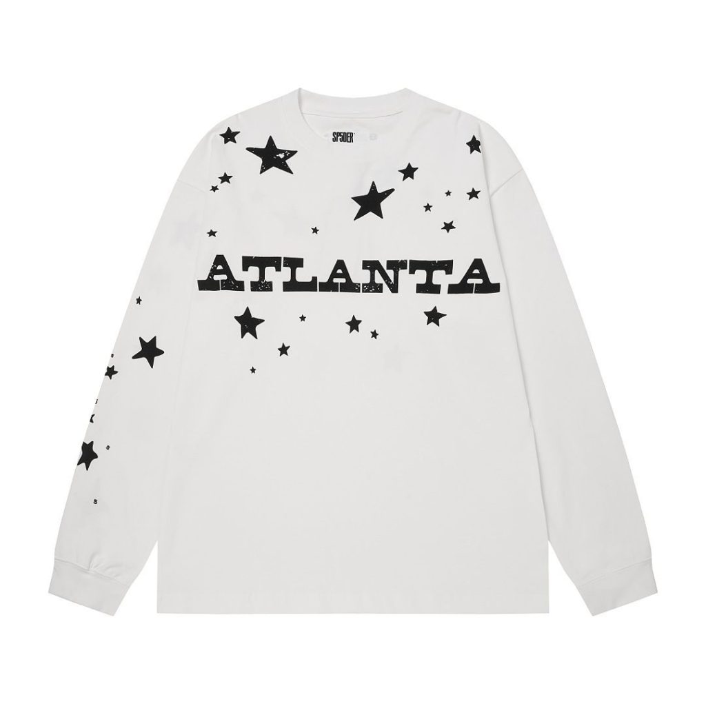 Sp5der Atlanta Black Star Long Sleeve T-Shirt OKZY20261495