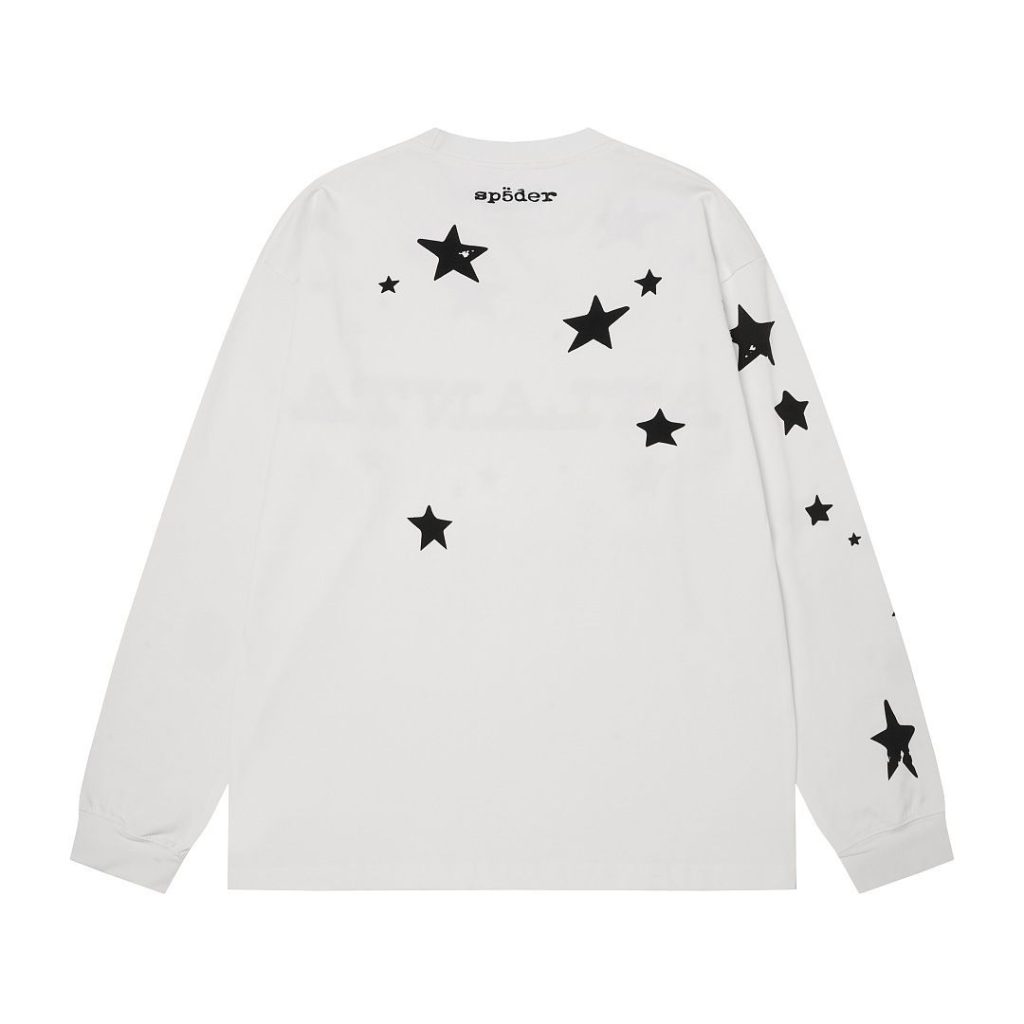 Sp5der Atlanta Black Star Long Sleeve T-Shirt OKZY20261495
