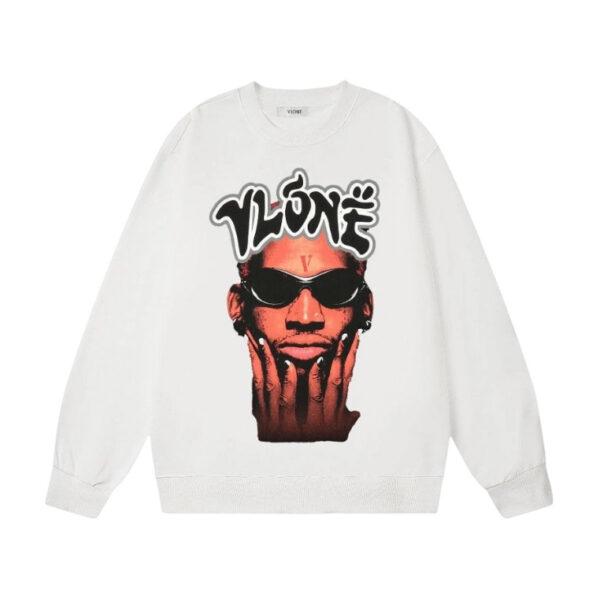 VLONE Portrait Graphic Crewneck Sweatshirt White OKZY20261498
