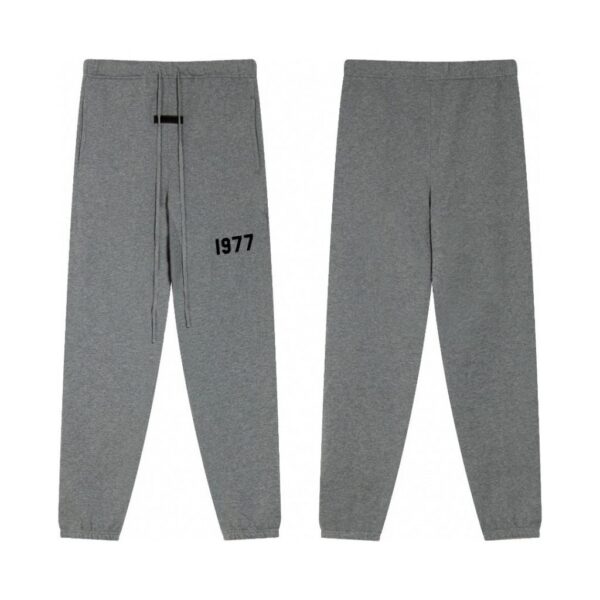 Essentials Grey 1977 Logo Sweatpants OKZY2026149