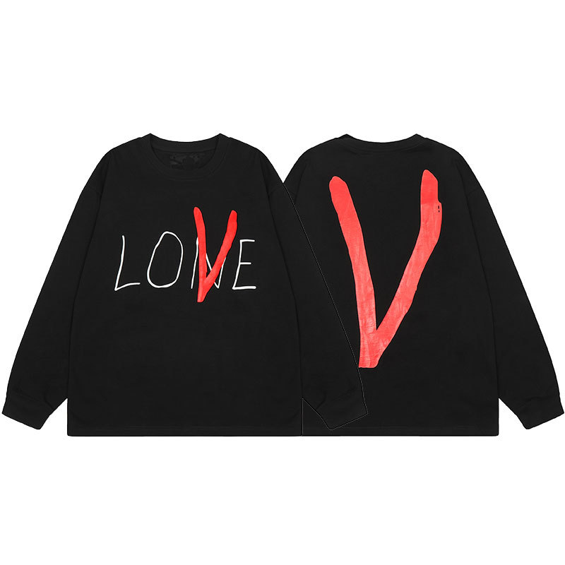VLONE LOVE V Long Sleeve T-Shirt Black OKZY20261504