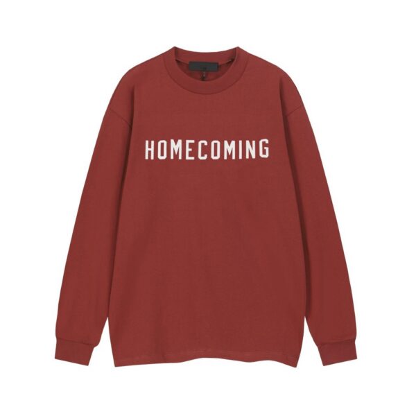 Essentials Homecoming Logo Long Sleeve Tee Burgundy OKZY20261514
