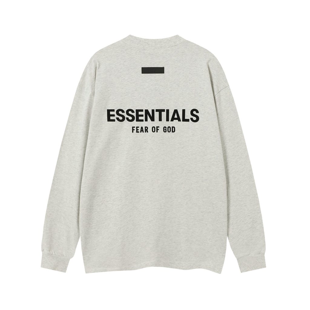 Essentials Fear Of God Arch Logo Long Sleeve Tee Light Heather Grey OKZY20261518