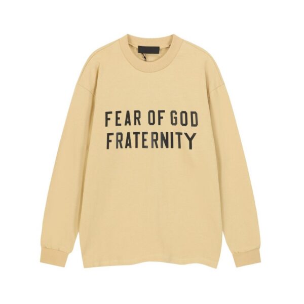 Essentials Fear Of God Fraternity Long Sleeve Tee Khaki OKZY20261525
