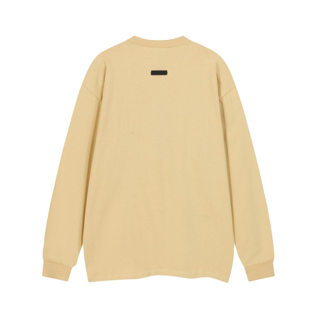 Essentials Fear Of God Fraternity Long Sleeve Tee Khaki OKZY20261525