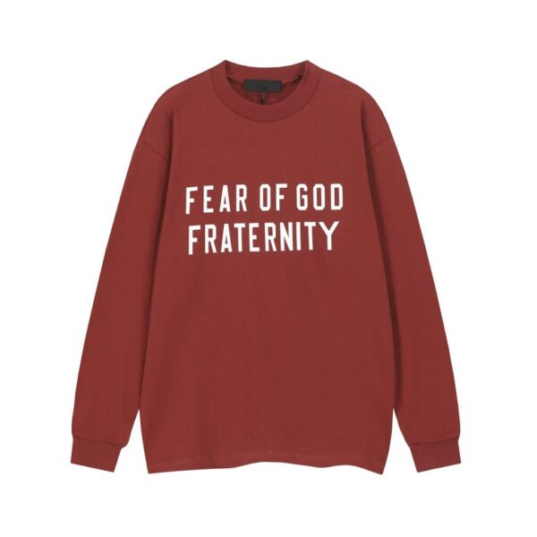 Essentials Fear Of God Fraternity Long Sleeve Tee Burgundy OKZY20261526