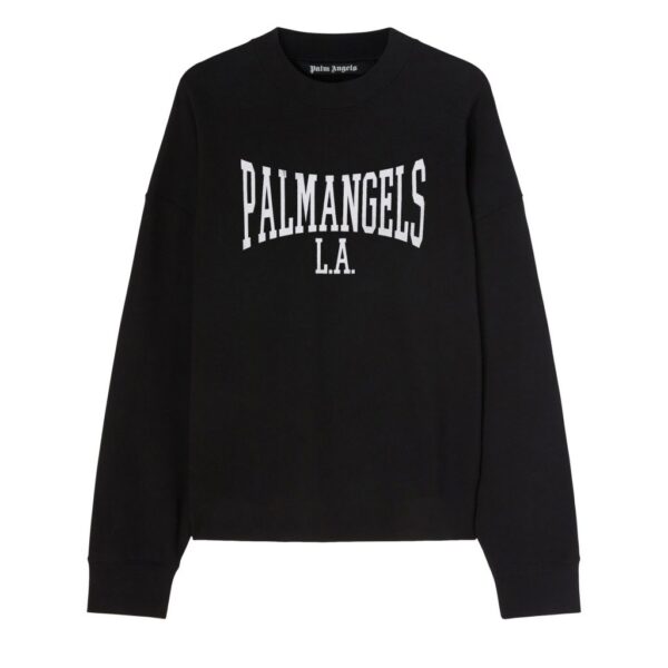 Palm Angels Palmangels LA Logo Crew Sweatshirt Black OKZY20261534