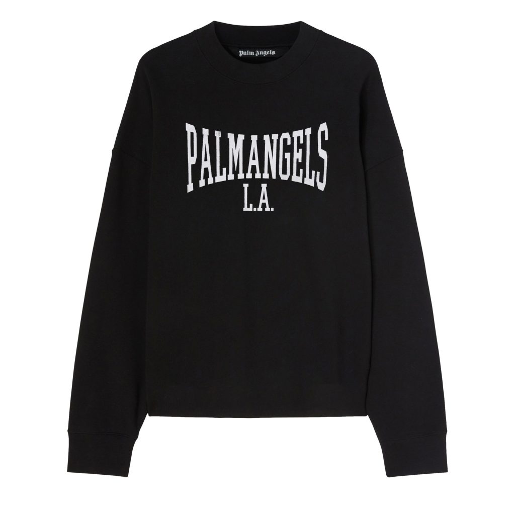 Palm Angels Palmangels LA Logo Crew Sweatshirt Black OKZY20261534