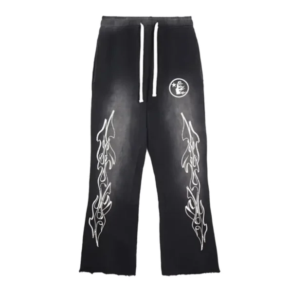 Hellstar Flame Print Flare Sweatpants OKZY2026153