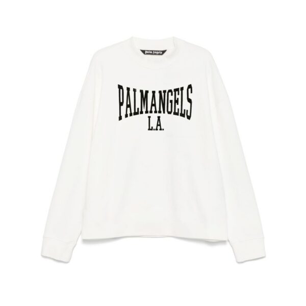 Palm Angels Palmangels LA Logo Crew Sweatshirt White OKZY20261540