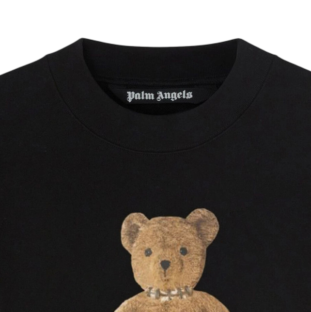Palm Angels Teddy Bear Print Crew Sweatshirt Black OKZY20261541