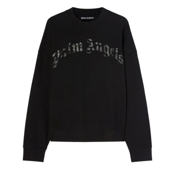 Palm Angels Vintage Arch Logo Crew Sweatshirt Black OKZY20261542