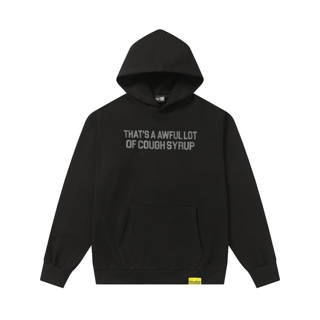 Cough Syrup Text Logo Hoodie Black OKZY20261544