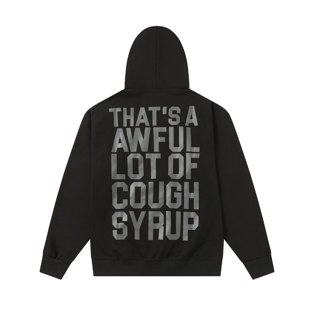 Cough Syrup Text Logo Hoodie Black OKZY20261544