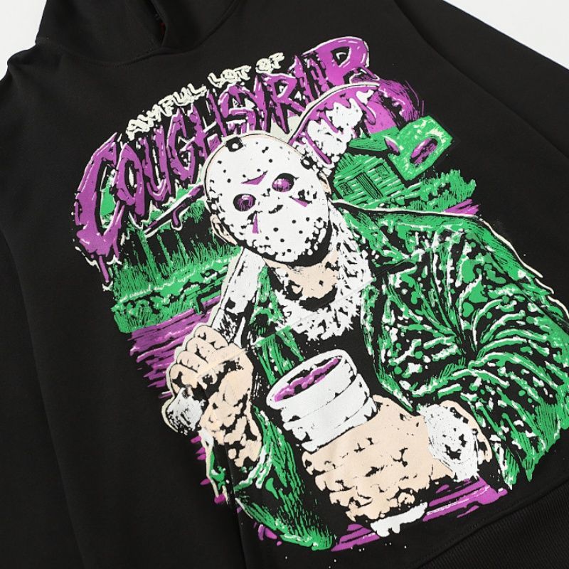 Cough Syrup Jason Graphic Hoodie Black OKZY20261546